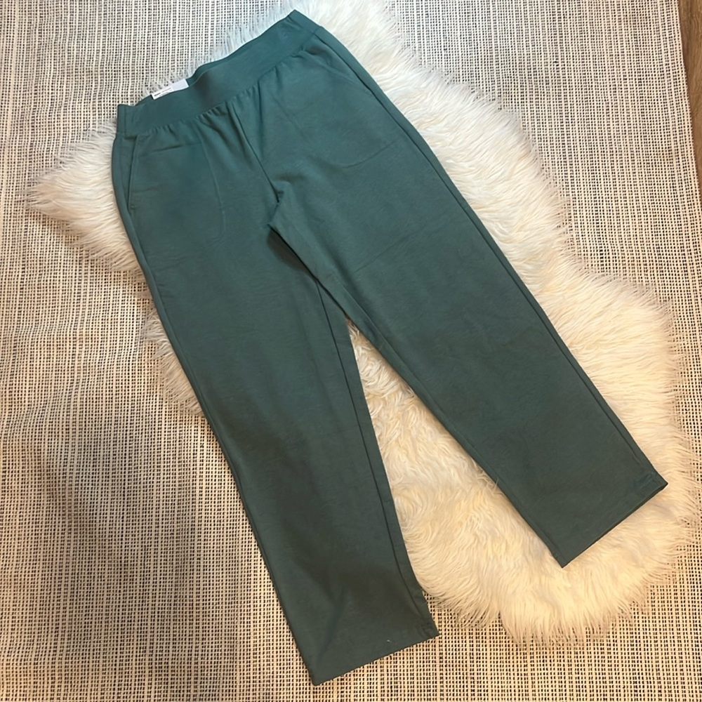 NWT Croft & barrow straight mid rise petite XS teal pants